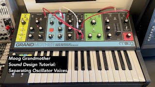 Moog Grandmother sound design tutorial: Lisa Bella Donna Patch book 2: separating oscillator voices