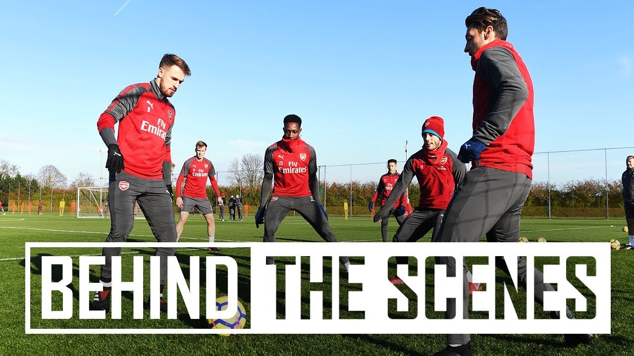 5v2 in training at London Colney | Behind the scenes coquelin fifa 17