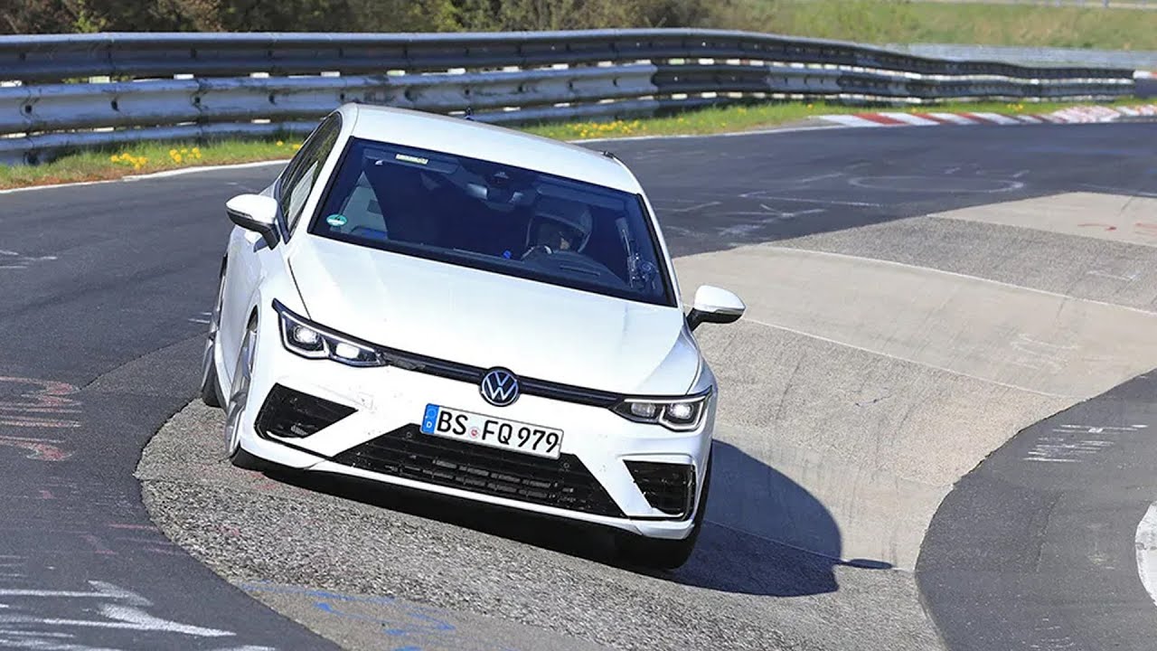 21 Volkswagen Golf 8 R Testing On The Nurburgring Nordschleife Youtube