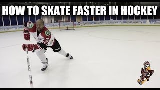 How To Skate Faster In Hockey Video Tutorial - Forward Stride Tips