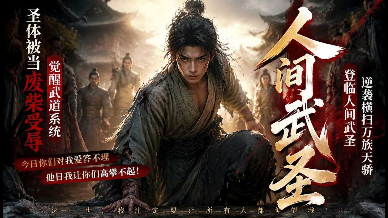 💥【爆劇速推】《人间武圣》圣体被当废柴受辱，觉醒武道系统，逆袭横扫万族天骄登临人间武圣 #漫劇 #真人劇 #短劇 #夜夜劇場 #末世 #热门 #逆袭