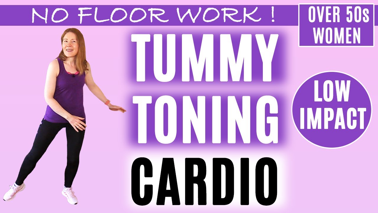ALL STANDING CARDIO ABS WORKOUT FOR WOMEN OVER 50, TUMMY TONING EXERCISES