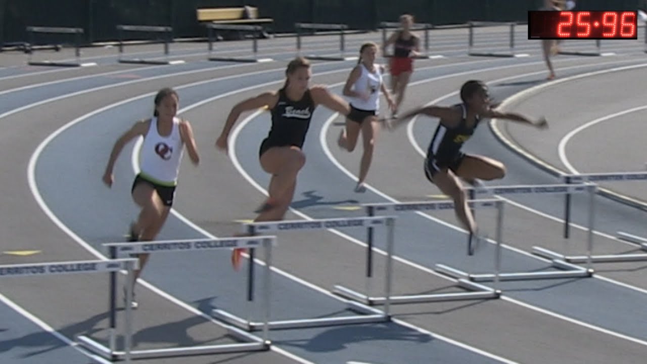 2015 Track CIFss Finals 300 Meter Hurdles (Girls D4) YouTube