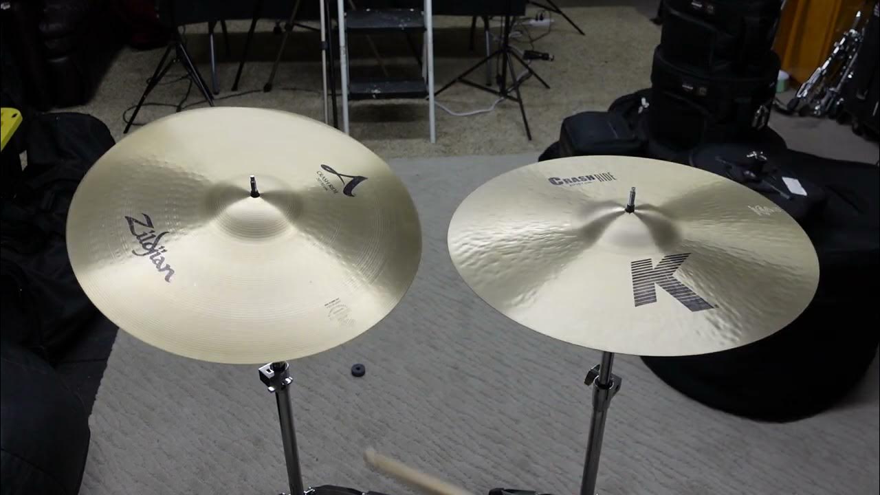 Zildjian 20 A Crash Ride vs Zildjian 20 K Crash Ride YouTube