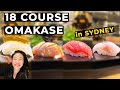 18 COURSE OMAKASE in SYDNEY AUSTRALIA! MASSIVE SUSHI FEAST! (Must Try Sydney Restaurants)  悉尼廚發辦寿司店