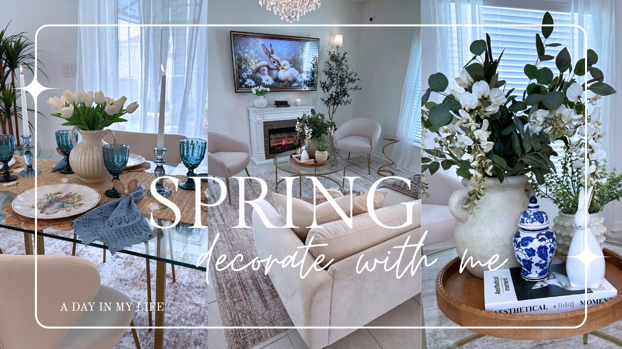 SPRING DECOR | dining and living room decorating ideas | decorate with ...