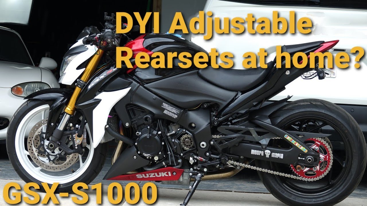 GSXS1000 Making my own adjustable rearsets YouTube