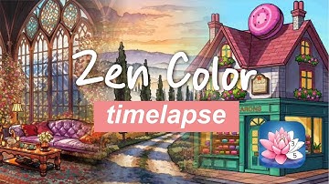 Relaxing Coloring ZenColor Timelapse Coloring