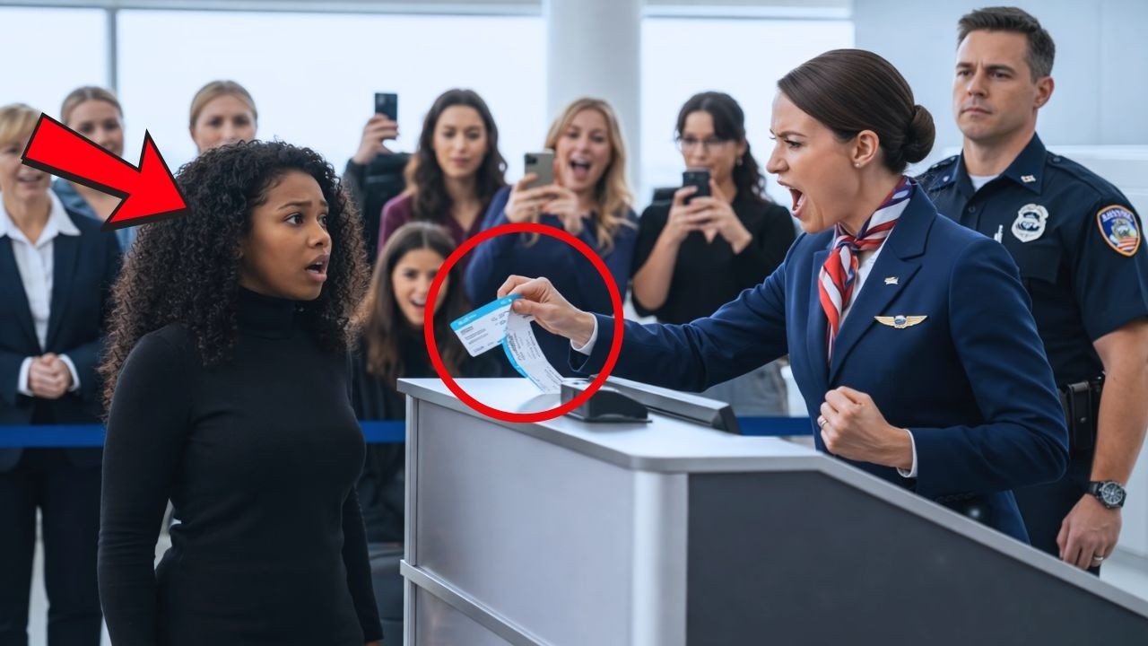 Flight Attendant Rips Up Black Girl’s Ticket — Unaware Her Dad Owns the Airline...!