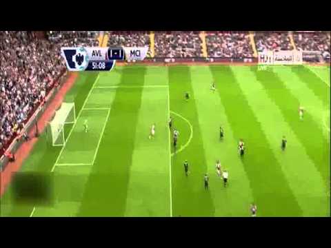 هدف كريم الأحمدي في مباراة أستون فيلا 3 2 مانشستر سيتي 28 09 2013