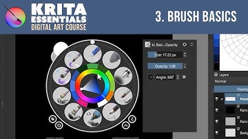 How to Use Krita for Digital Art - The Basics of Brushes (Lesson 3) 🎨