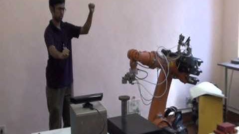 Robot telemanipulation with Microsoft