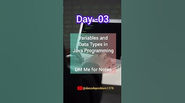 Java :Variables and Data Types in Java Programming #java #decodeproblem1278