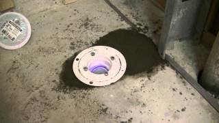 Installing Offset Shower Drain In Concrete 2