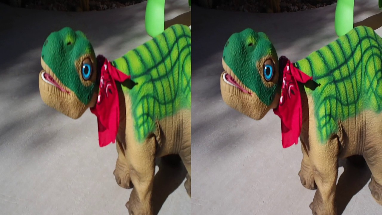 Animatronic test PLEO DINOSAUR Google Cardboard - YouTube