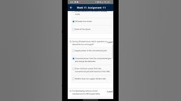 Smart Grid Assignment 11| NPTEL | Smart Grid week 11assignment | Smart Grid |