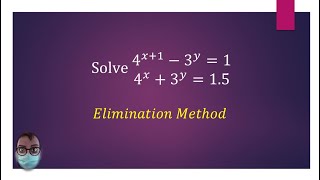 How to solve a pair of simultaneous exponential equations using elimination.