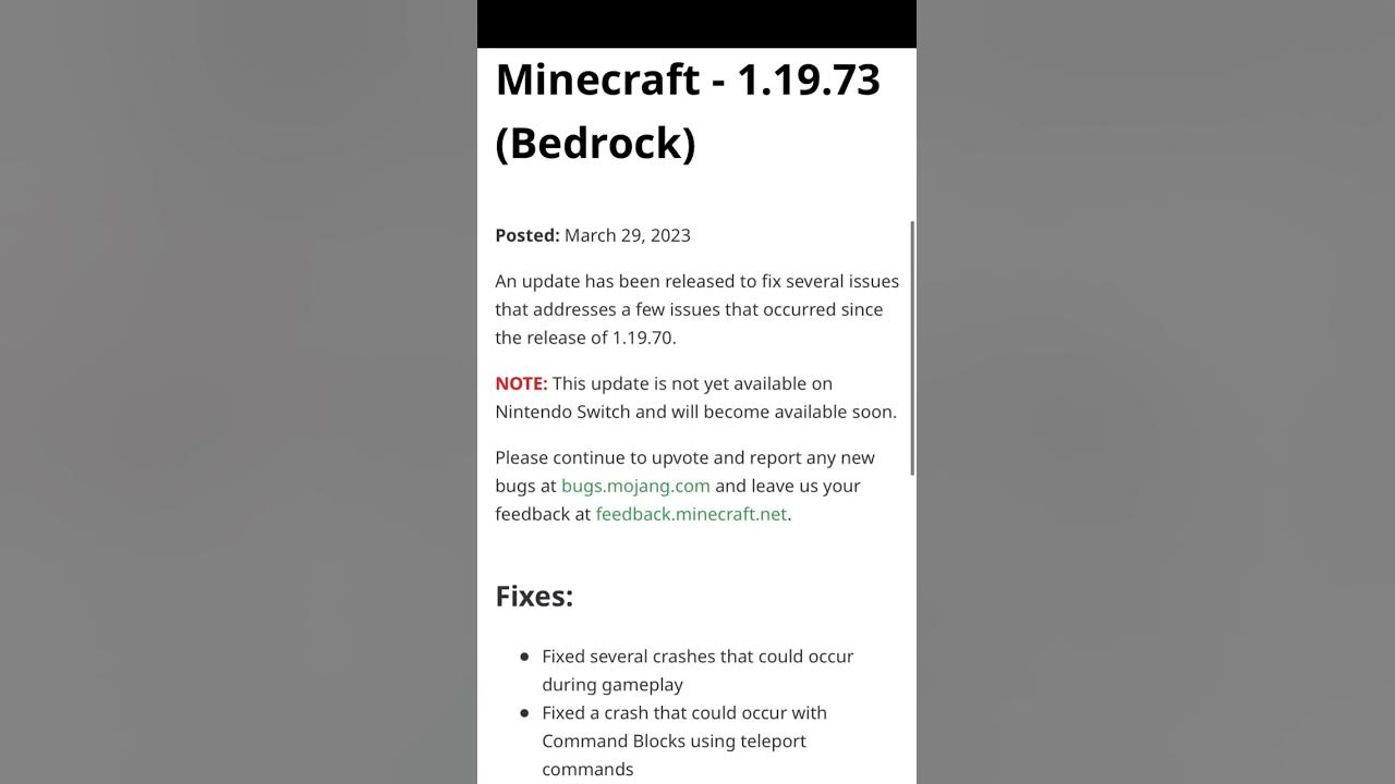 Minecraft - 1.19.70 (Bedrock) – Minecraft Feedback