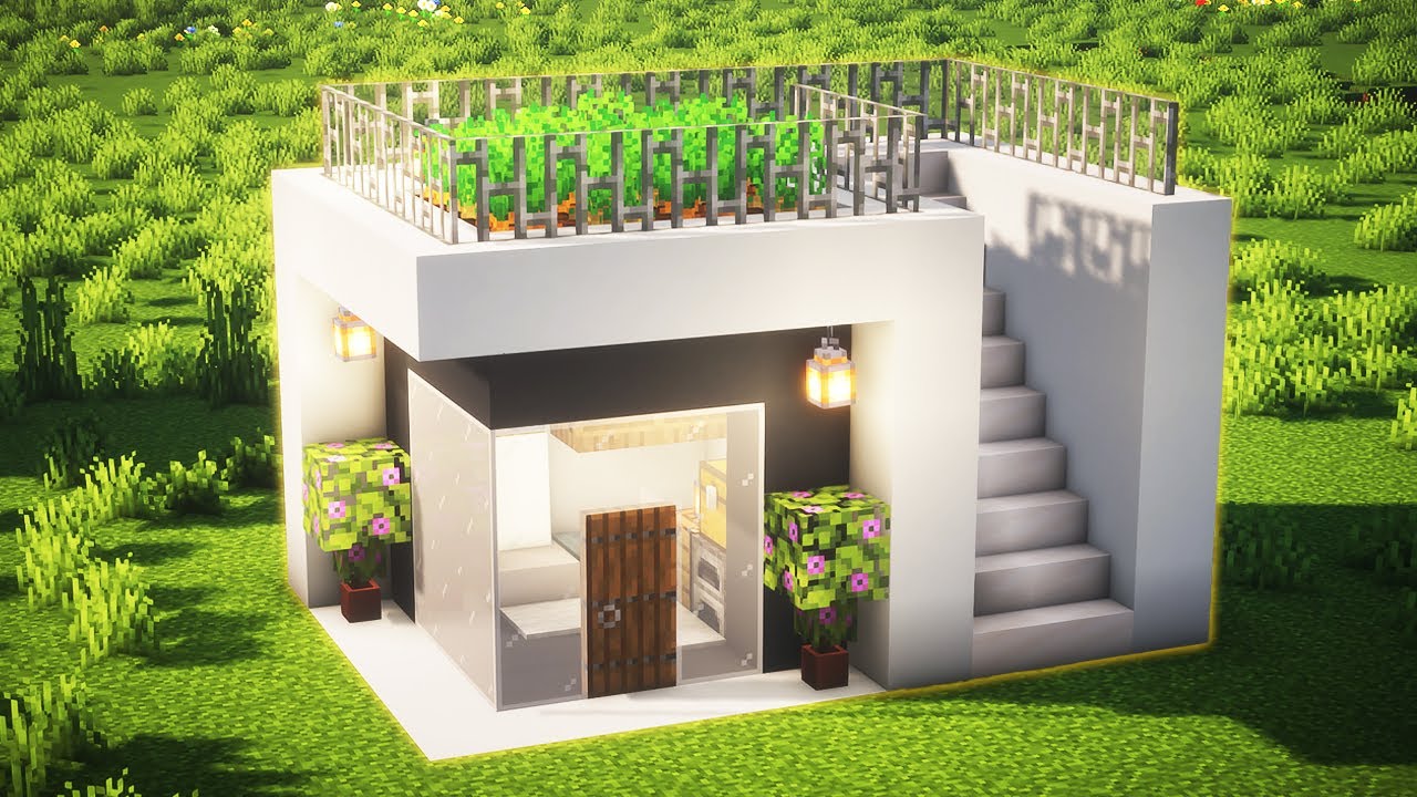 Minecraft: How To Build A Small Modern House Tutorial (#10)