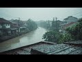 ASMR HUJAN DI TENGAH KOTA DAN SUASANA SUNGAI// ASMR RAIN 