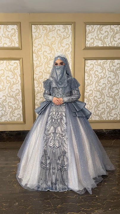gaun pernikahan syar'i modern #fashiondesigner #weddinggown #syari