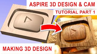 Tutorial Aspire, 3D design & CAM, Part 1 : membuat design 3D