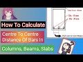 How To Calculate Centre to Centre Distance Of Bars In Columns, Beams and Slabs {IN HINDI}.