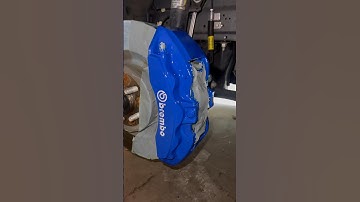 G2 Blue Caliper Paint x 3M Reflective Black Brembo Decals #ford #mustang #brembo