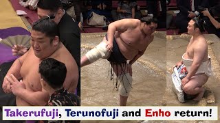Injured sumo stars return! (Asanoyama, Takerufuji, Terunofuji, Kirishima & Enho updates)