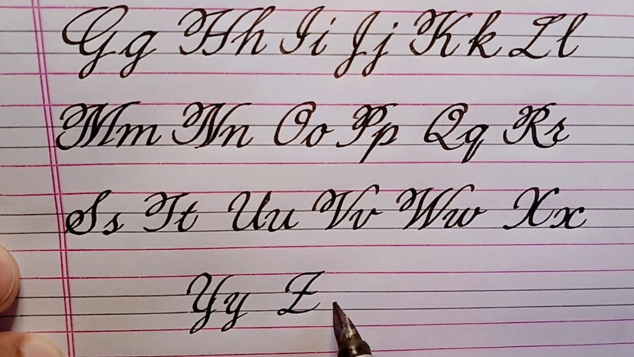 cursive a to z