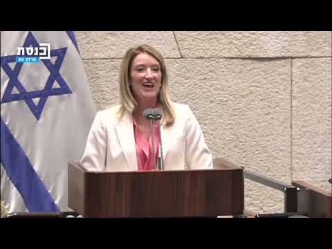 Metsola vows to Fight Antisemitism speaks of peace and two-state solution to Israel’s Knesset!!!