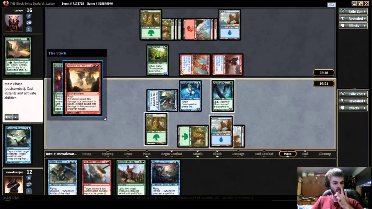 MowDownJoe on MtGO LIVE: Theros Block Draft 2 (Round 1)