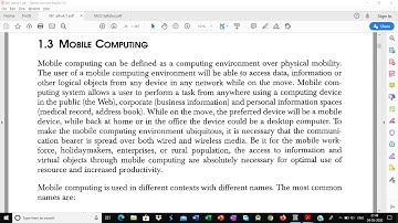 MCO- Mobile Computing- BE CSE- Mobile Computing