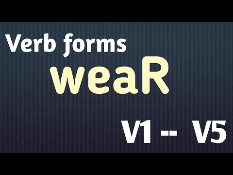 Verb forms of weaR || verb forms in V1 V2 V3 v4 V5 || #shorts #verbforms #verb #arvindenglishclass