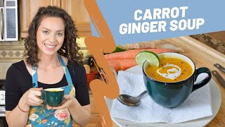 Microbiome Boosting Carrot Ginger Soup | Low FODMAP Recipes | GF\/DF\/NF | Grit and Groceries