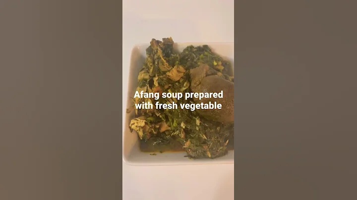 Afang soup is a Nigerian delicacy an Akwaibom soup specially prepared with two types of vegetables