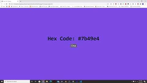 How to make a Hex Code Color Changer in HTML