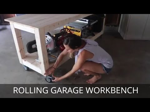 how to build a rolling workbench for your garage in one day 100 build