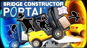 PORTAL 3!? - GLADOS IS BACK WITH ACID FUN - Bridge Constructor Portal!