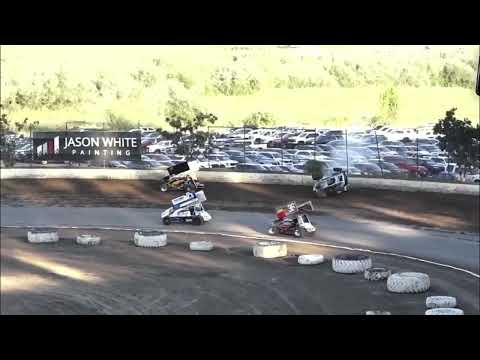 Racing incident sends car upside down #shorts