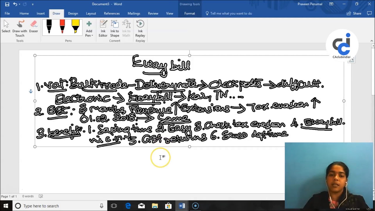 E-way Bill-GST (CA Final-New Syllabus) by CA Bhavishyasri