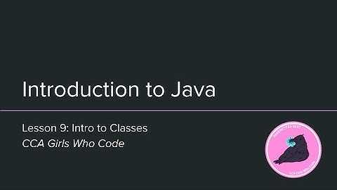 Java Lesson #9: Introduction to Classes