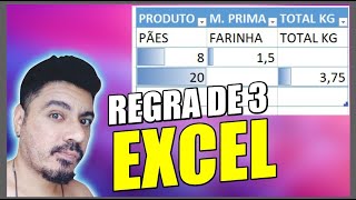 COMO FAZER REGRA DE 3 ATUALIZADO  NO EXCEL