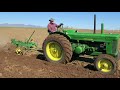 John Deere R and A Plowing