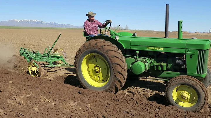 John Deere R and A Plowing