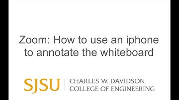 Zoom: How to use an iphone to annotate the whiteboard