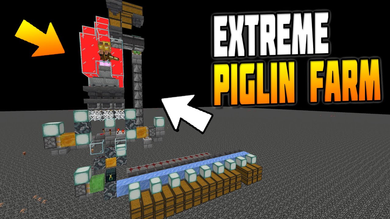Exteme and Fast Piglin Bartering Farm Minecraft 1.16, 1.17 (Java Edition) -...