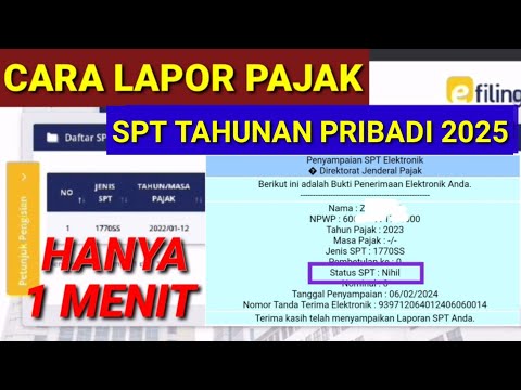 Tutorial Efiling 2024, Cara Lapor Pajak SPT Tahunan Pribadi 2024 Secara Online