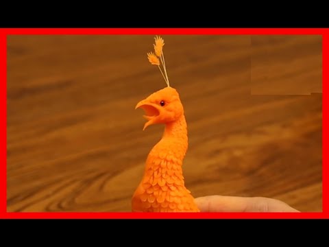 Cách Cắt Tỉa Hoa Quả, Tỉa đầu Con Công,How To Carving Fruit, Carving The Peacock's Head.
