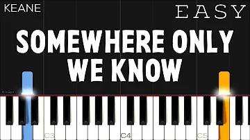 Keane, Lily Allen - Somewhere Only We Know  | EASY Piano Tutorial